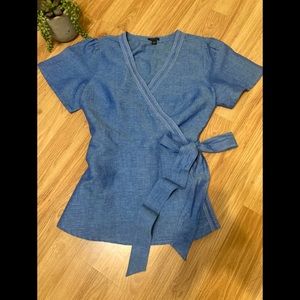 Ann Taylor wrap blouse size 6